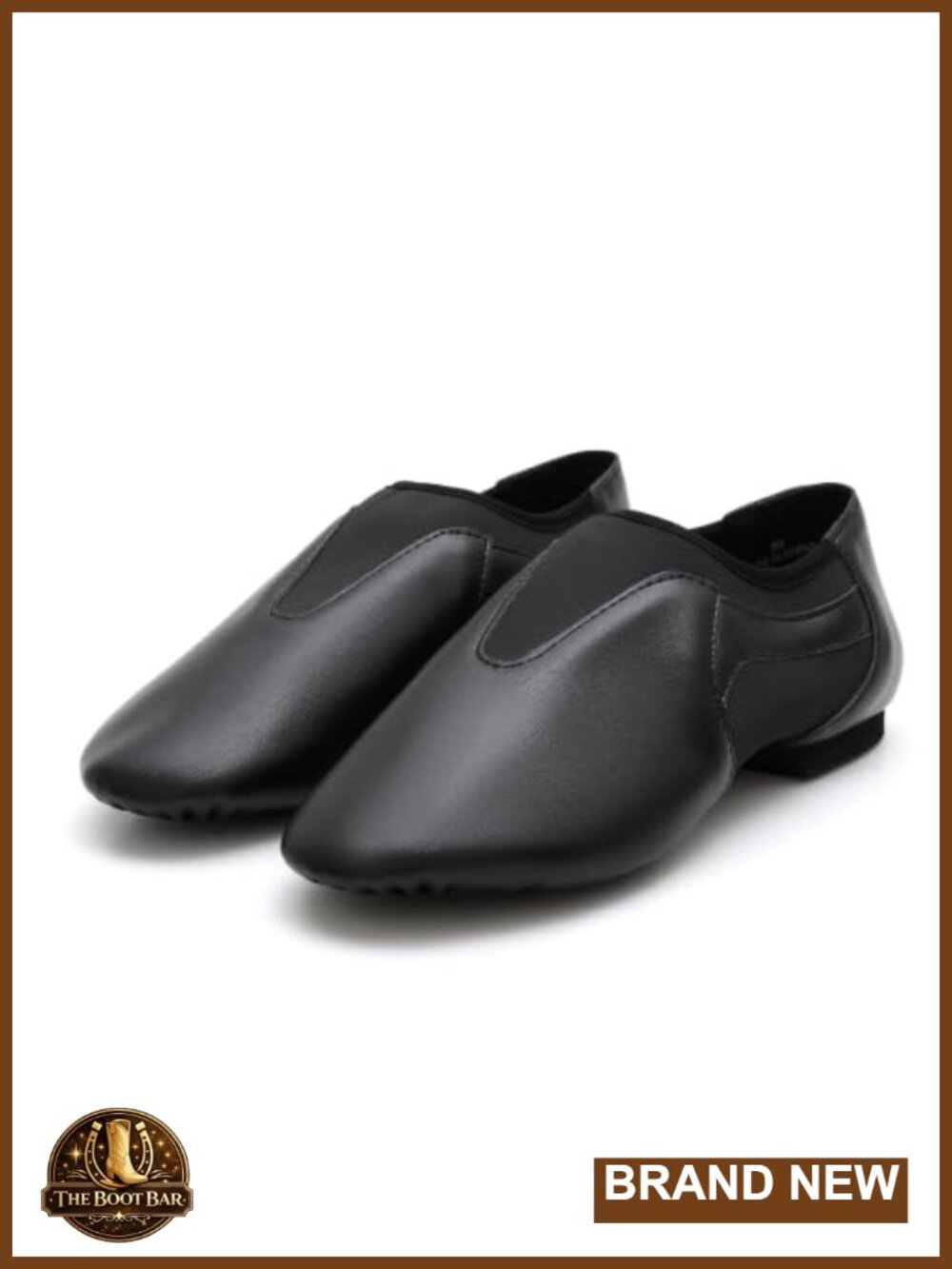 Jazz Dance Shoes Slip-On PU Leather Split Sole Low Heel Unisex